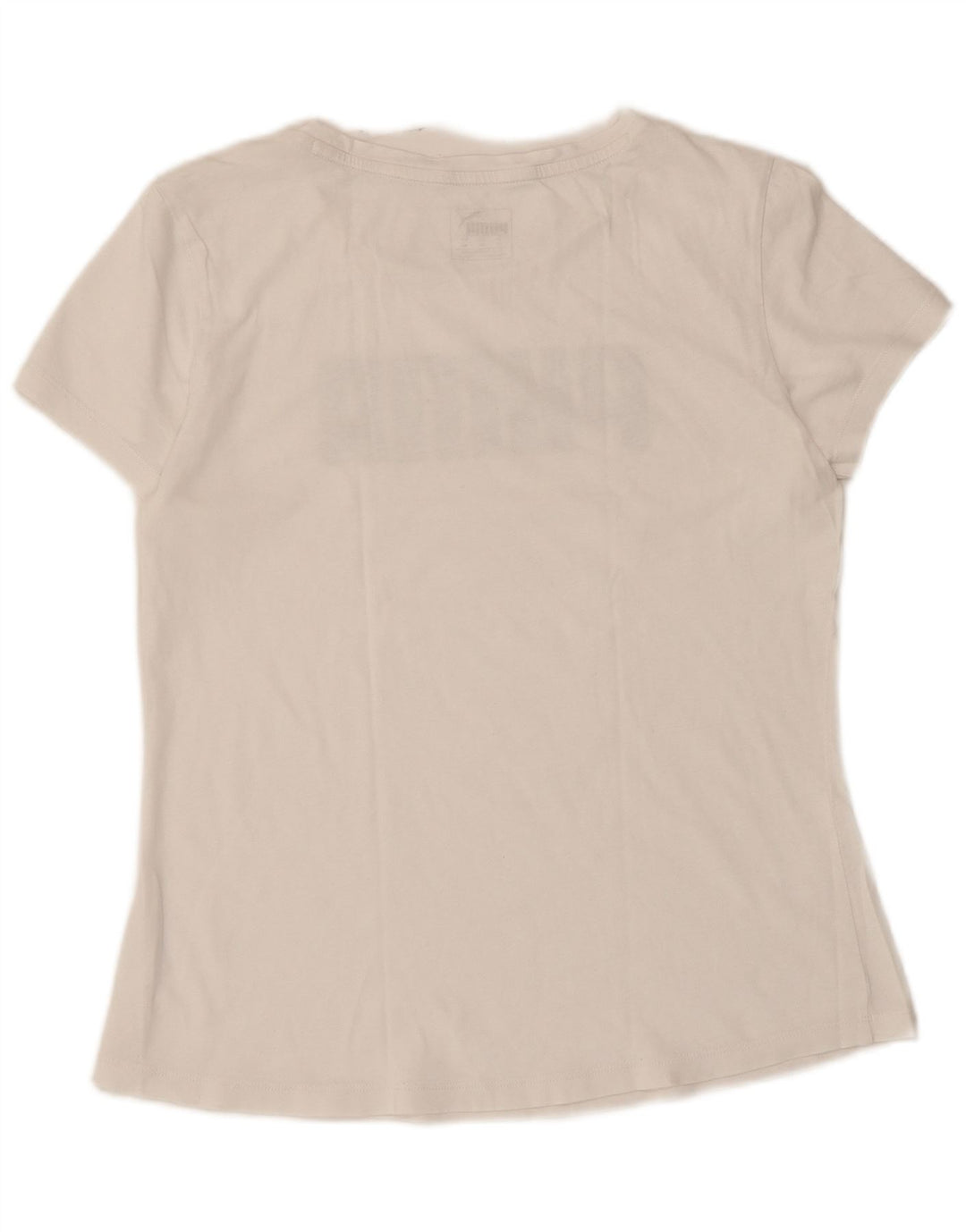 Puma Damen Graphic T-Shirt Top UK 12 Medium Weiß