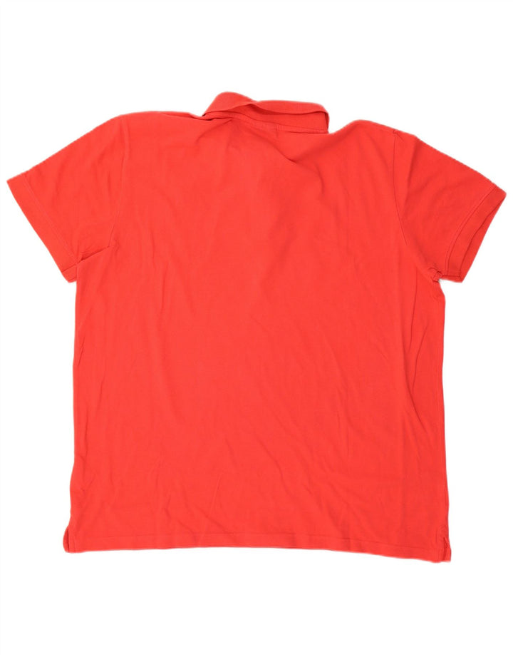 Kappa Herren Poloshirt 2XL rote Baumwolle