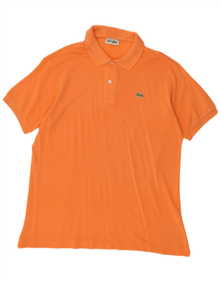 LACOSTE Herren-Poloshirt, Größe 5, große orangefarbene Baumwolle