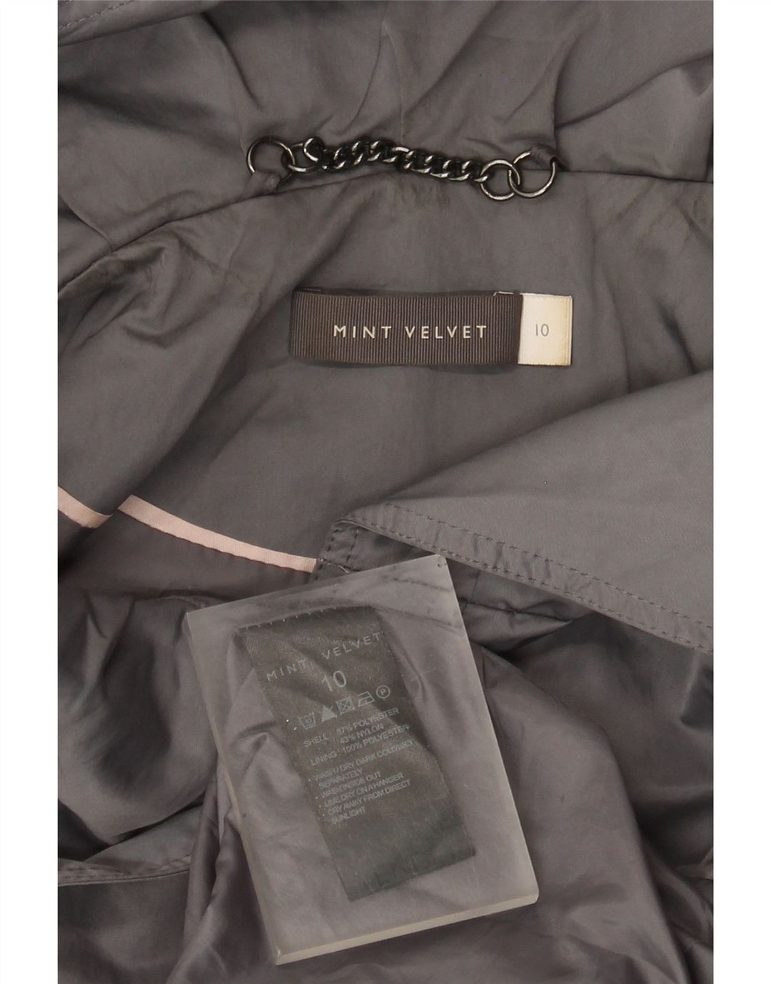 MINT VELVET – Übergroße Utility-Jacke für Damen, UK 10, Größe S, grau, Polyester