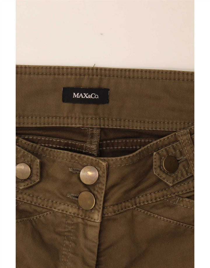 Max&Co. Damen Bootcut-Freizeithose W32 L32 Khaki