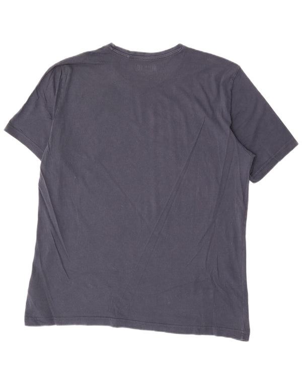 Mustang Herren Grafik T-Shirt Top 2XL Marineblau Baumwolle