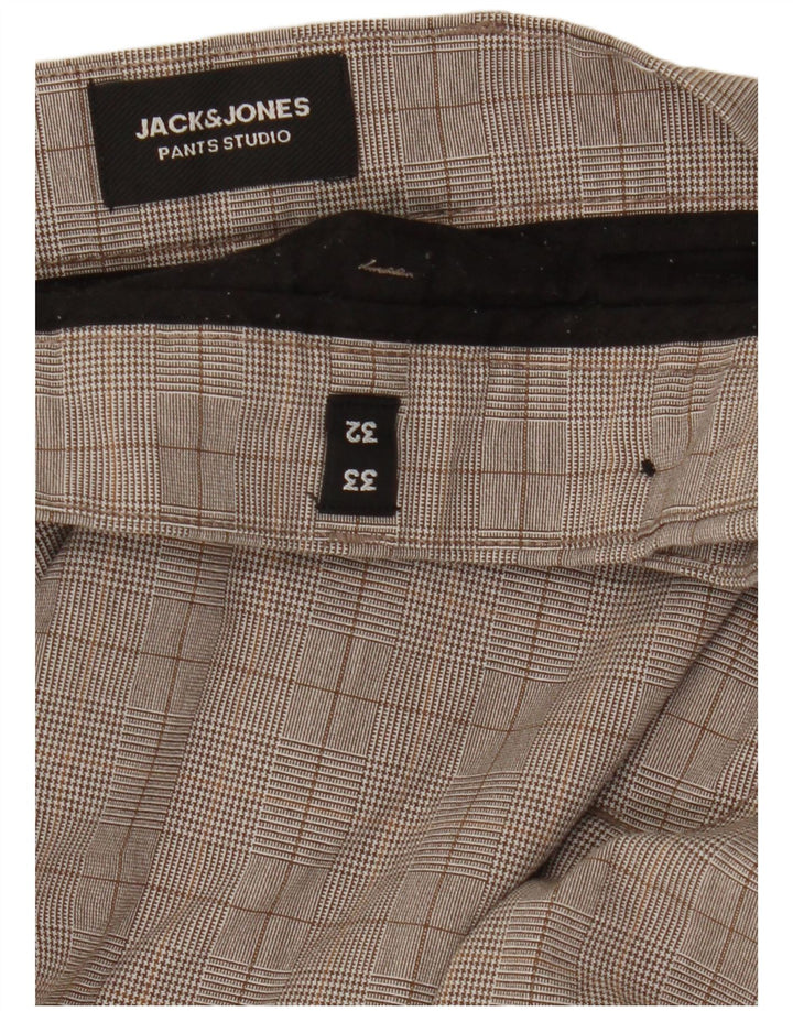 Jack & Jones Herren Slim Anzughose W33 L32 Grau kariert