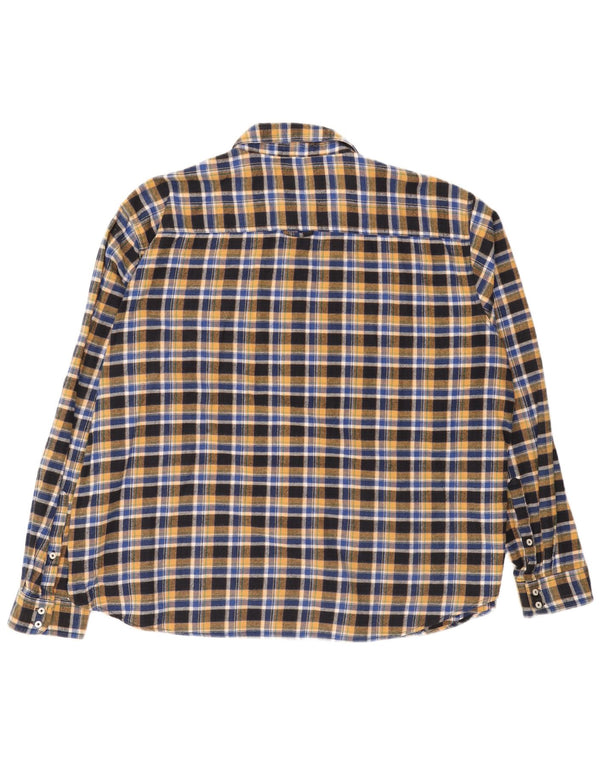 BadRhino Herren-Flanellhemd 3XL, marineblau, kariert, Baumwolle