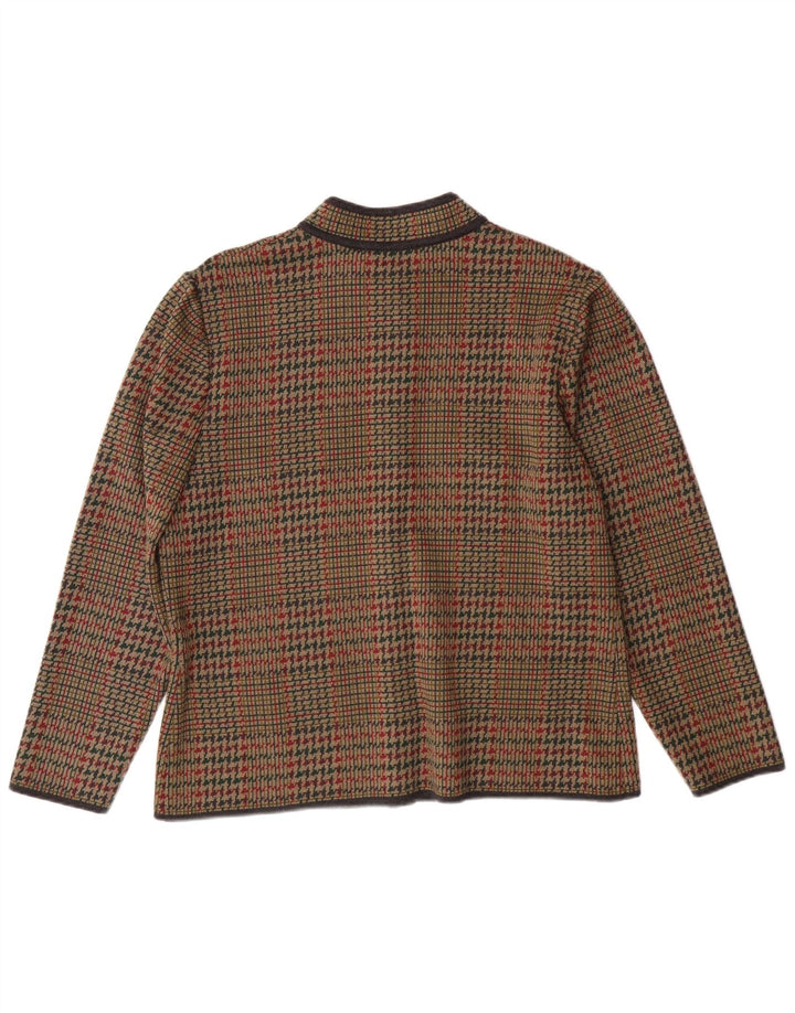 STIZZOLI Damen 6-Knopf-Strickblazer IT 48 XL Brauner Hahnentritt