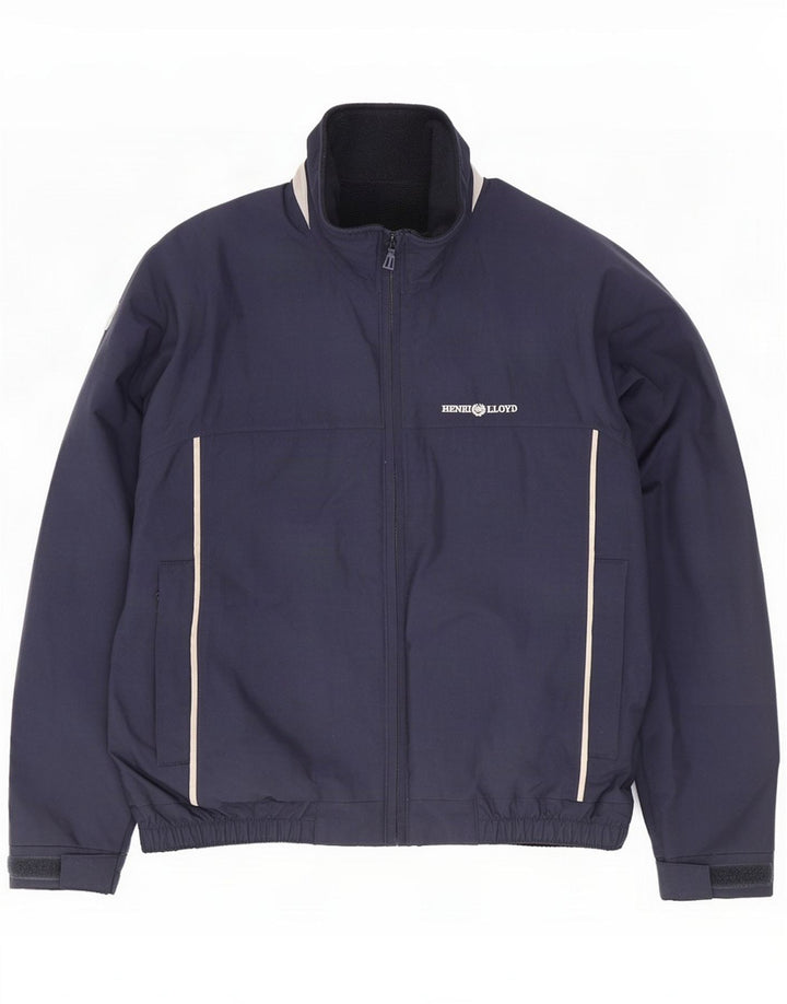 Henri Lloyd Herren-Windbreaker-Jacke UK 38 Mittelmarineblaues Nylon