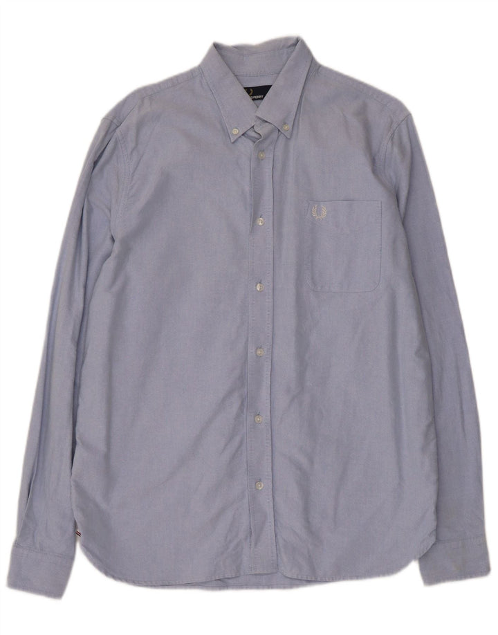 Fred Perry Herrenhemd, große blaue Baumwolle
