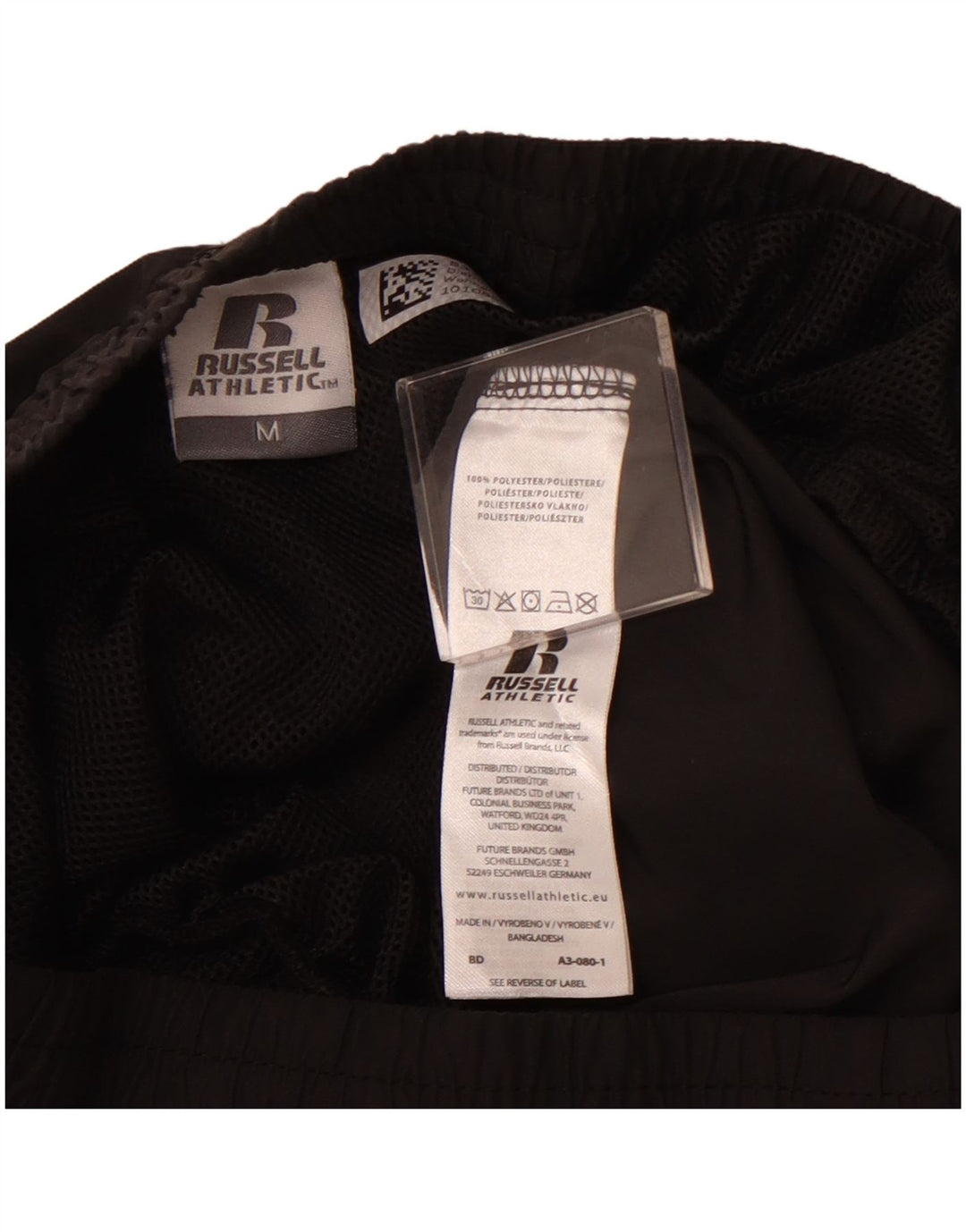 RUSSELL ATHLETIC Herren Sportshorts Mittelschwarzes Polyester