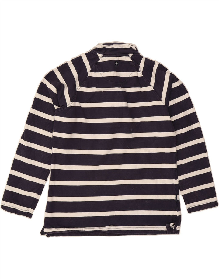 MOUNTAIN WAREHOUSE Womens Sweatshirt Jumper UK 12 Medium Navy Blue Striped Vintage Mountain Warehouse and Second-Hand Mountain Warehouse from Messina Hembry 