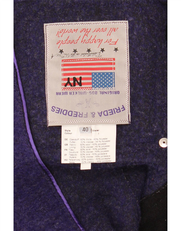 FRIEDA & FREDDIES Damen Blazer Jacke EU 40 Mittellila Farbblock