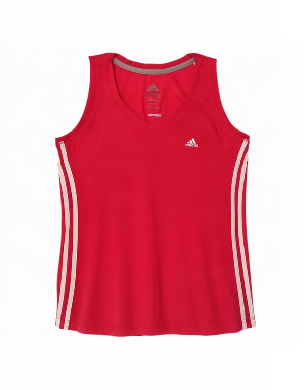 Adidas Damen Climalite Weste Top UK 8/10 Small Rosa Baumwolle