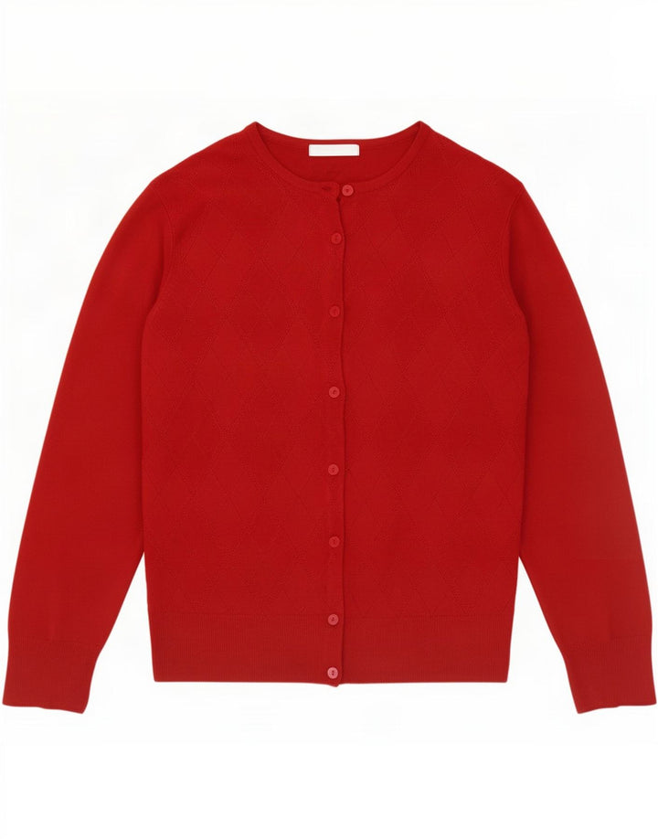 Marks & Spencer Damen Strickjacke, UK 12, Mittelrot, Acryl