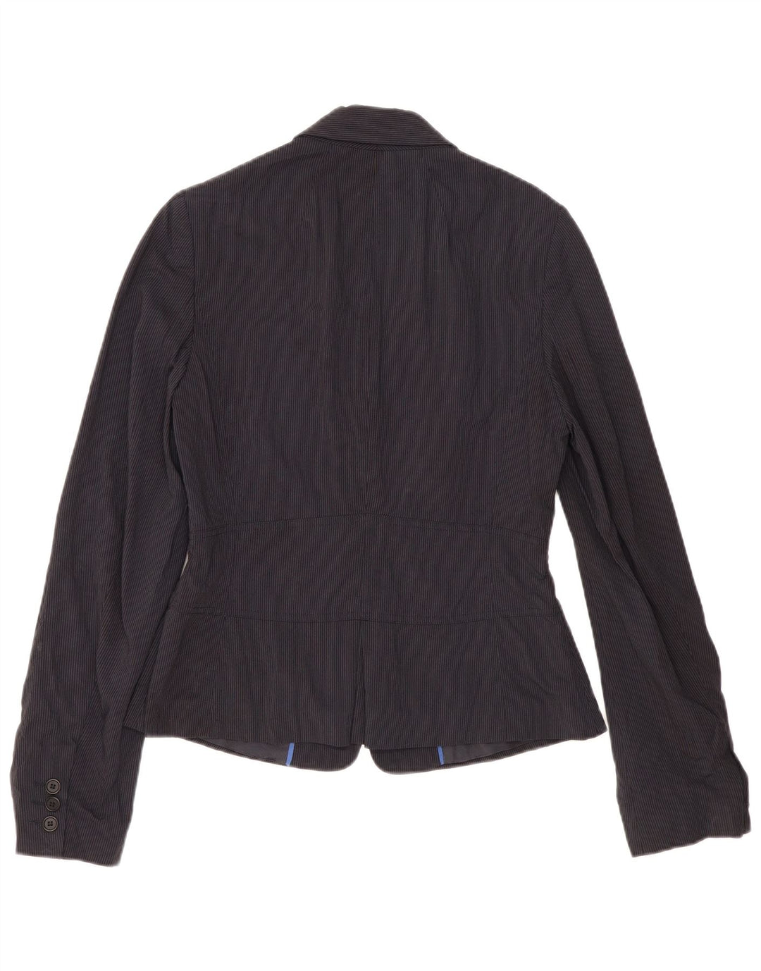 Reiss Damen-Blazer mit 2 Knöpfen, UK 12, Mittelblau, Nadelstreifen