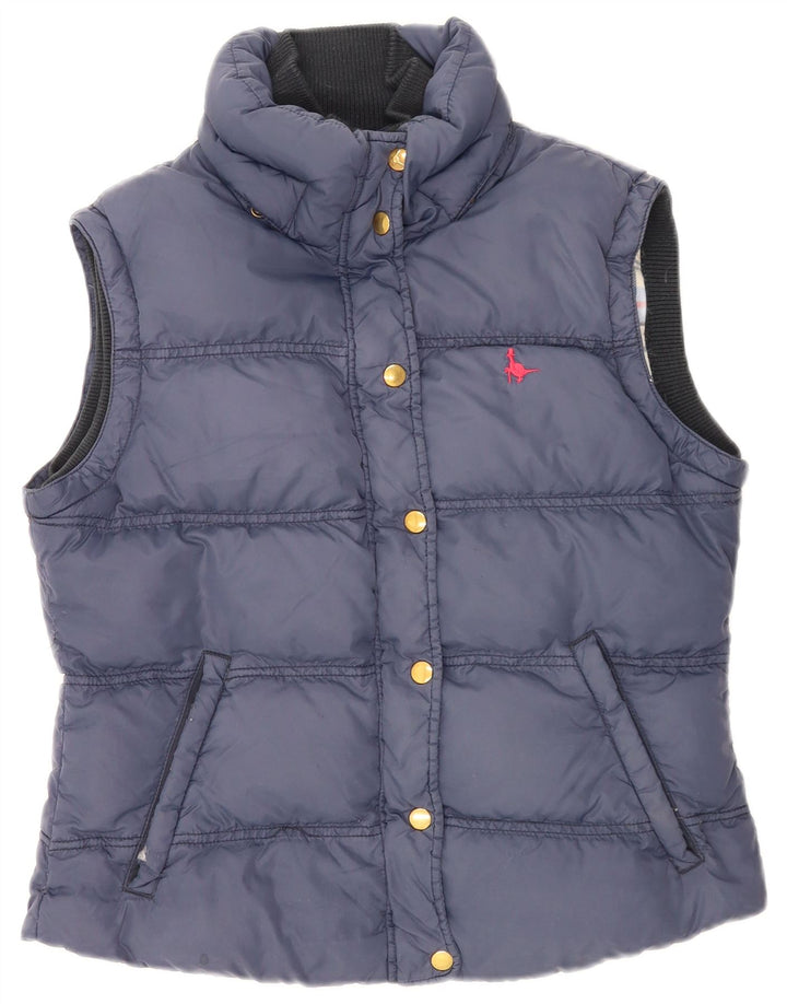 Jack Wills Damen Wattierte Weste UK 12 Medium Marineblau