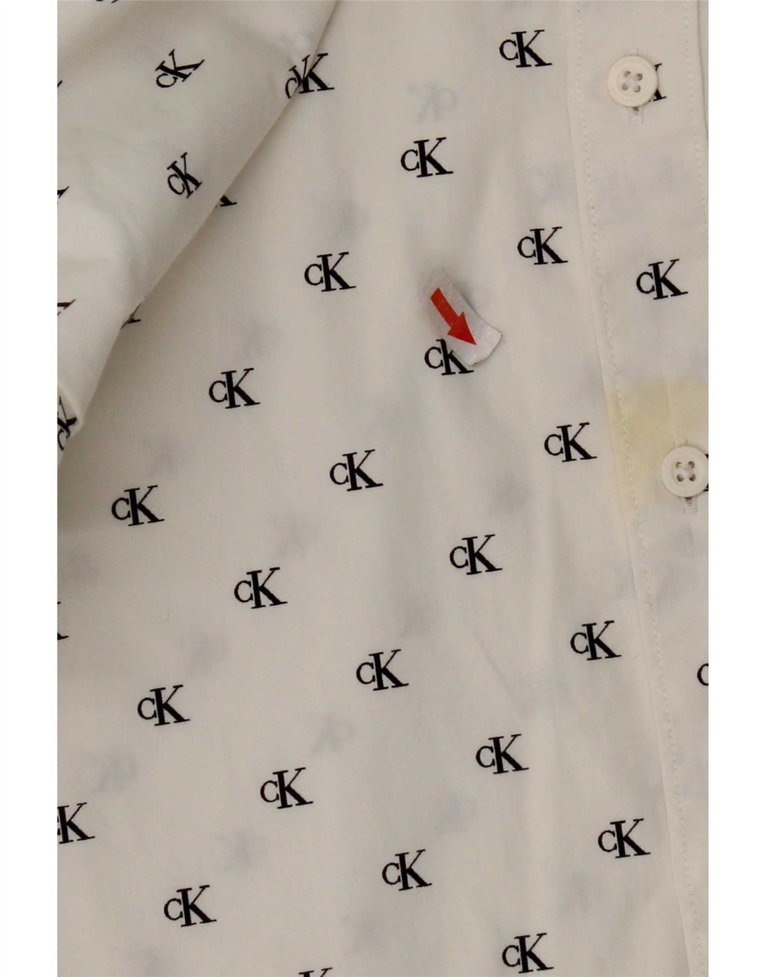 Calvin Klein Jeans Herren Graphic Slim Fit Hemd Mittelweiße Baumwolle