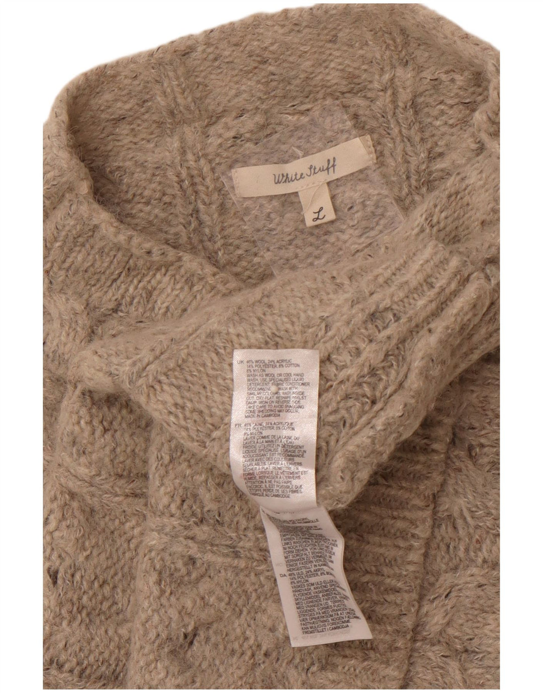 WHITE STUFF Damen-Tanktop in Übergröße mit Rollkragen, Gr. 40, Größe L, Grau