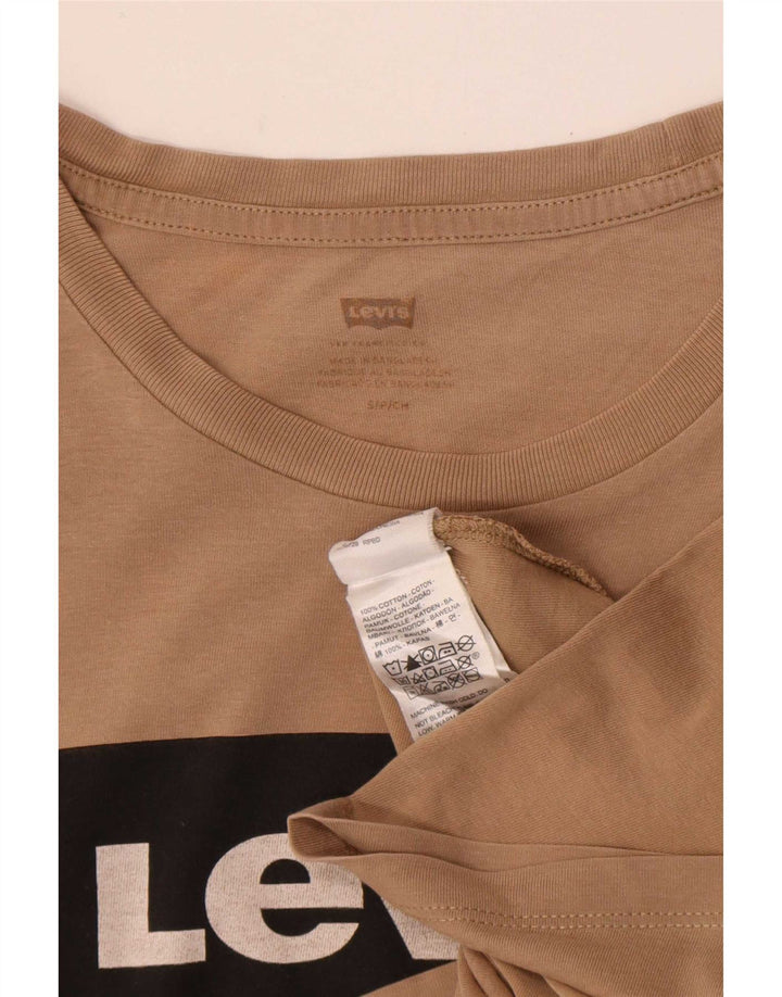 Levi's Herren-T-Shirt mit Grafik, Größe S, braune Baumwolle