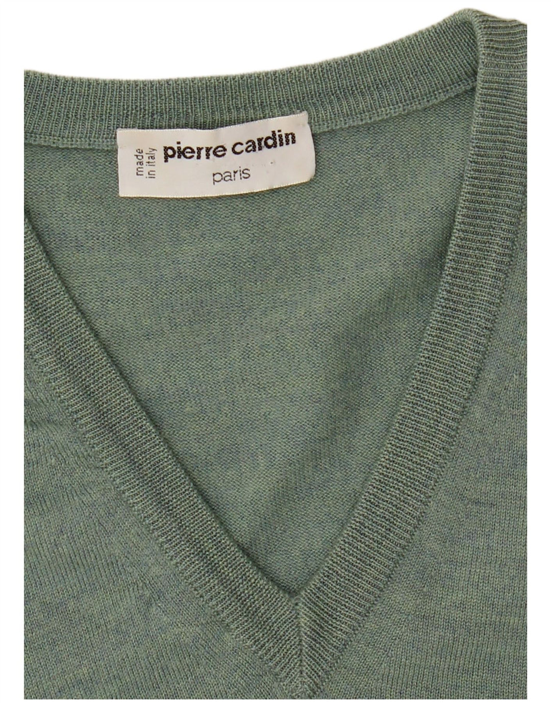 Pierre Cardin Herren-Pullover mit V-Ausschnitt, Mittelgrün