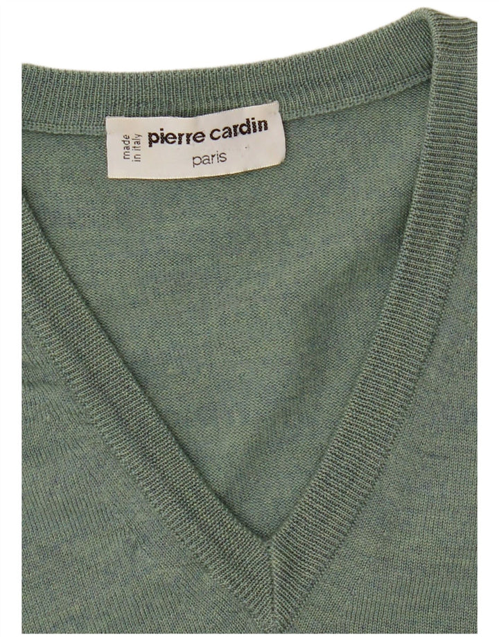 Pierre Cardin Herren-Pullover mit V-Ausschnitt, Mittelgrün