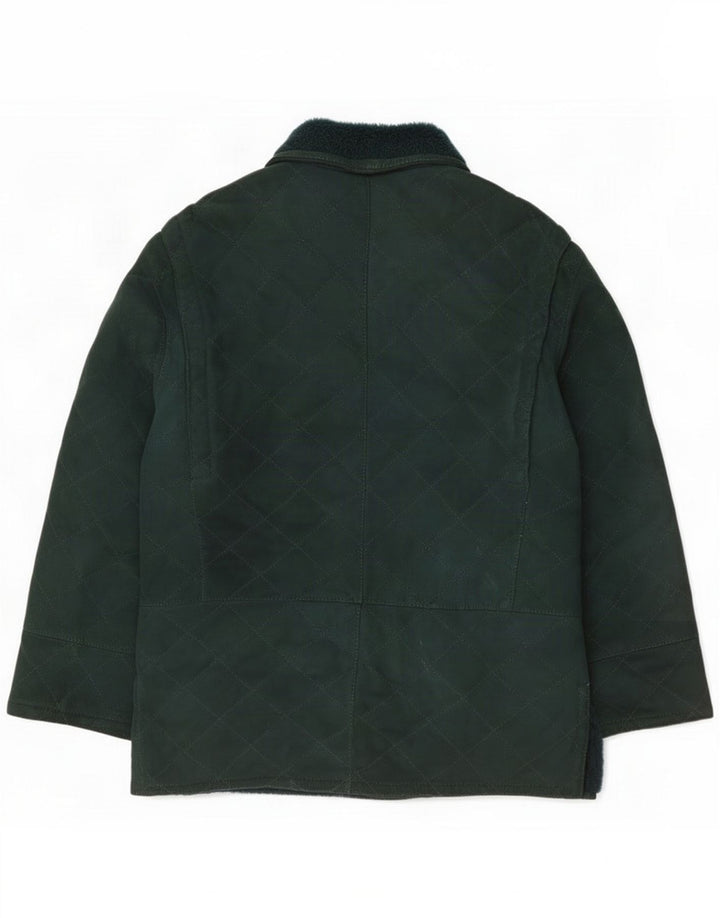 Vintage Herren Wildleder-Lammfelljacke IT 50 Large Green
