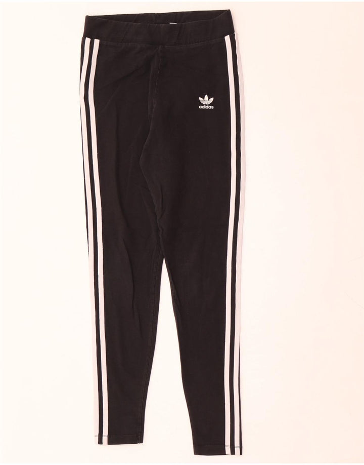 Adidas Damen Leggings UK 10 Small Schwarz