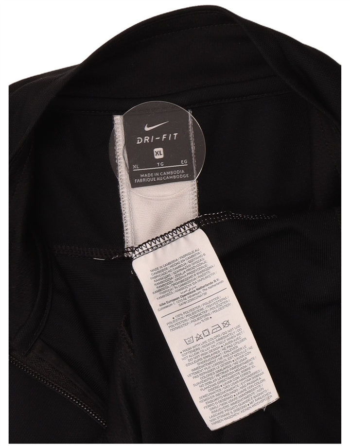 Nike Herren Dri Fit Trainingsanzug Top Jacke XL Schwarz Colourblock Polyester