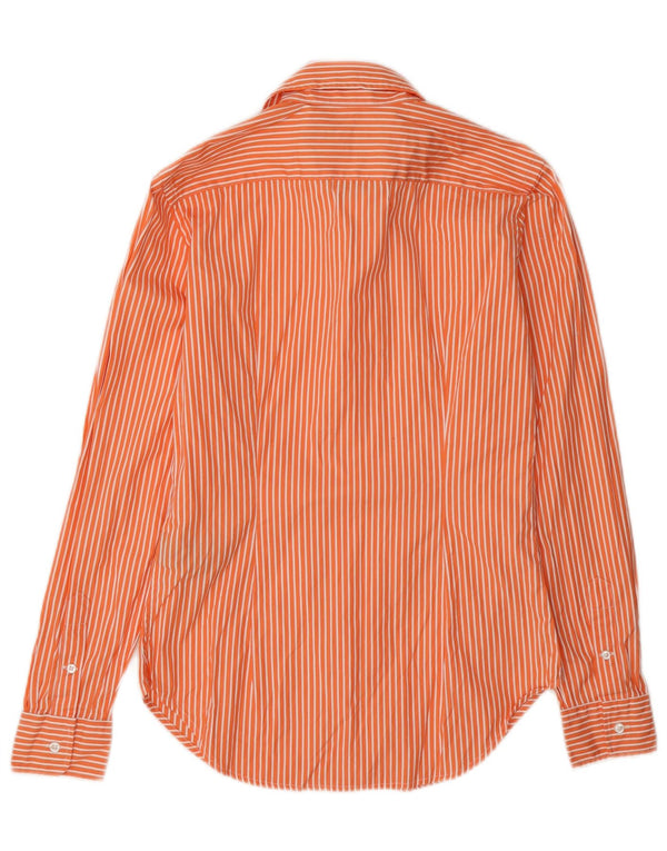 Ralph Lauren Damenhemd US 4 Small Orange gestreift aus Baumwolle