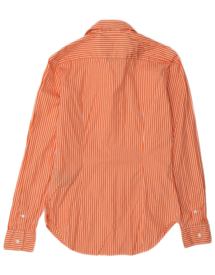 Ralph Lauren Damenhemd US 4 Small Orange gestreift aus Baumwolle