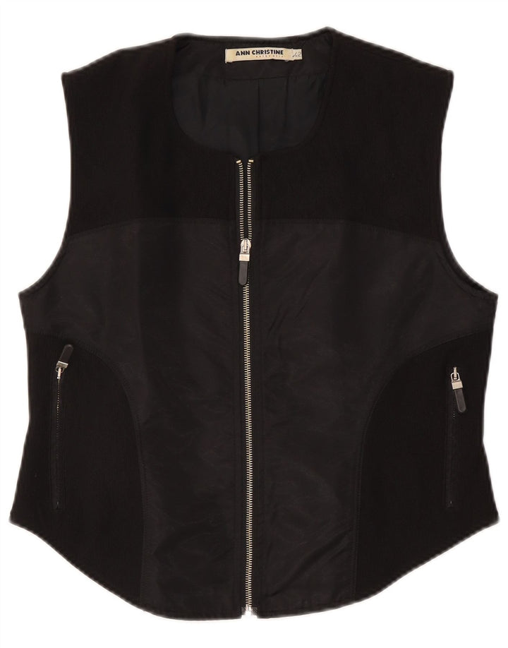 Ann Christine Damen Weste EU 42 Large Schwarz Polyamid