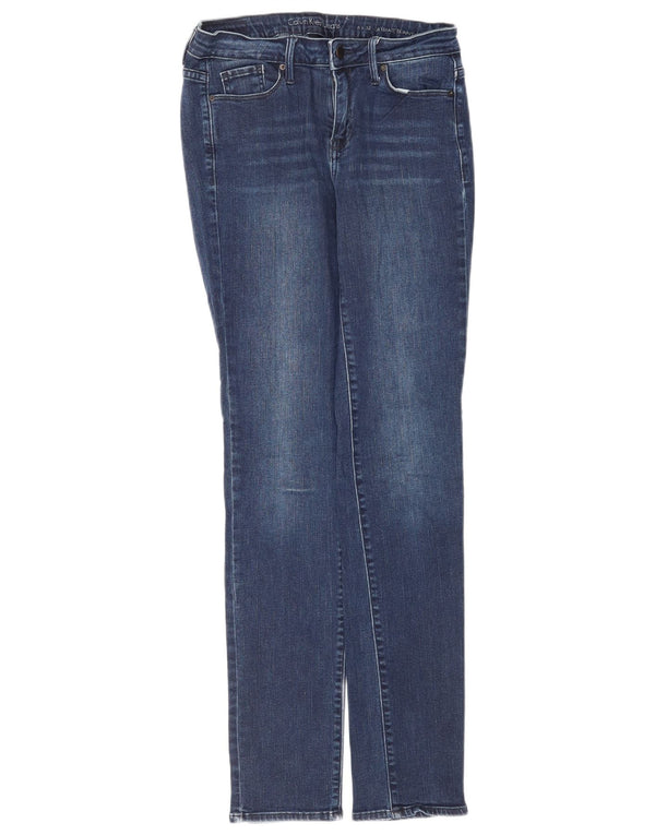 Calvin Klein Damen Slim Jeans US 8 Medium W32 L32 Blaue Baumwolle