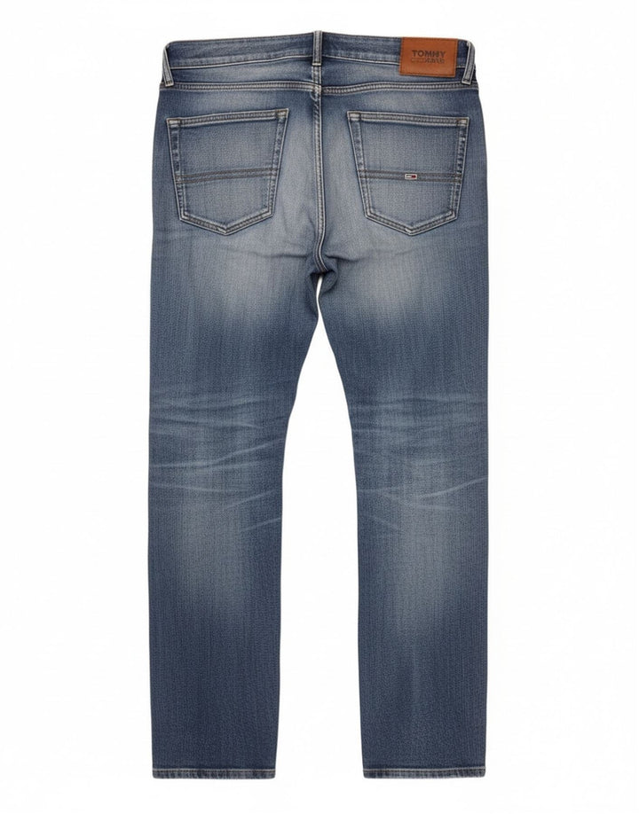 Tommy Hilfiger Herren Slim Jeans W32 L32 Blaue Baumwolle