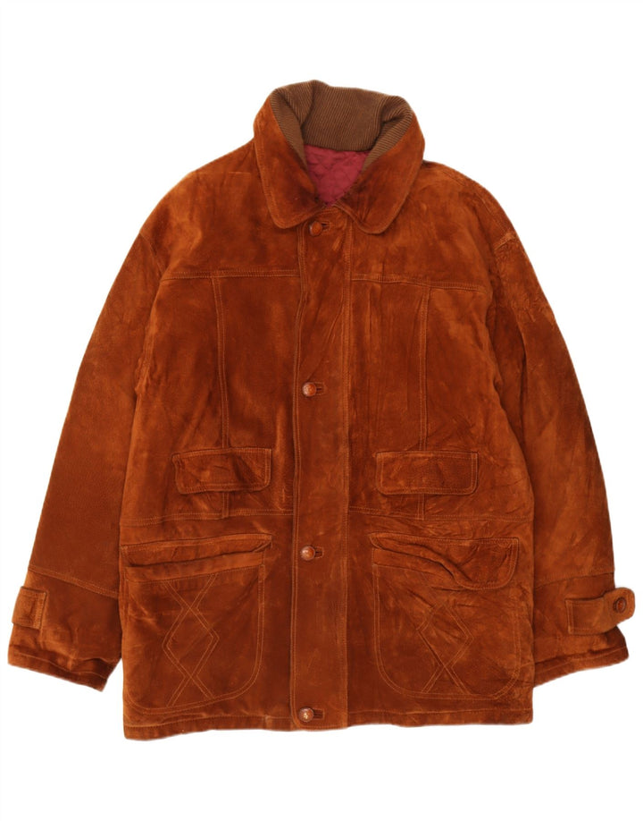 Vintage Herren Lederjacke IT 48 Mittelbraunes Leder