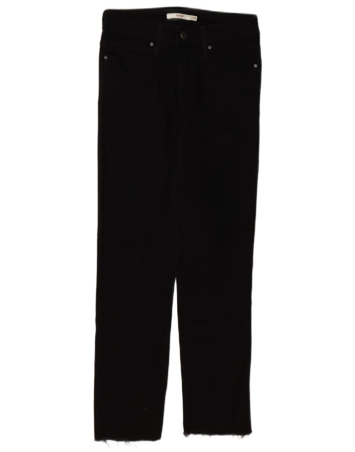 Levi's Damen 712 Slim Jeans W25 L27 Schwarze Baumwolle