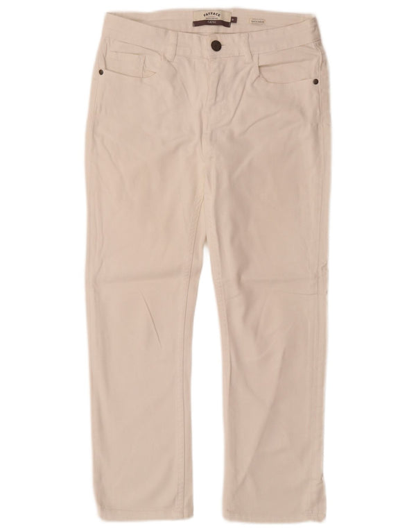 Fat Face Capri-Jeans für Damen, UK 8, Größe S, W26, L26, weiße Baumwolle