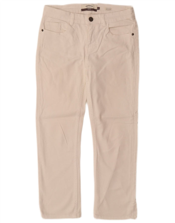 Fat Face Capri-Jeans für Damen, UK 8, Größe S, W26, L26, weiße Baumwolle