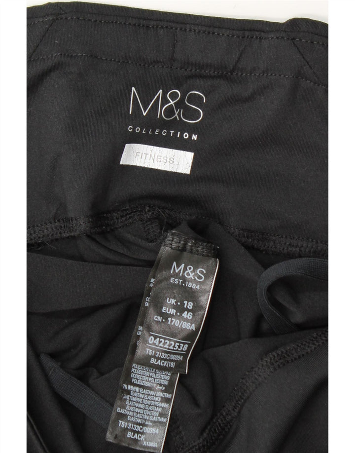Marks & Spencer Damen Leggings UK 18 XL Schwarz Polyester