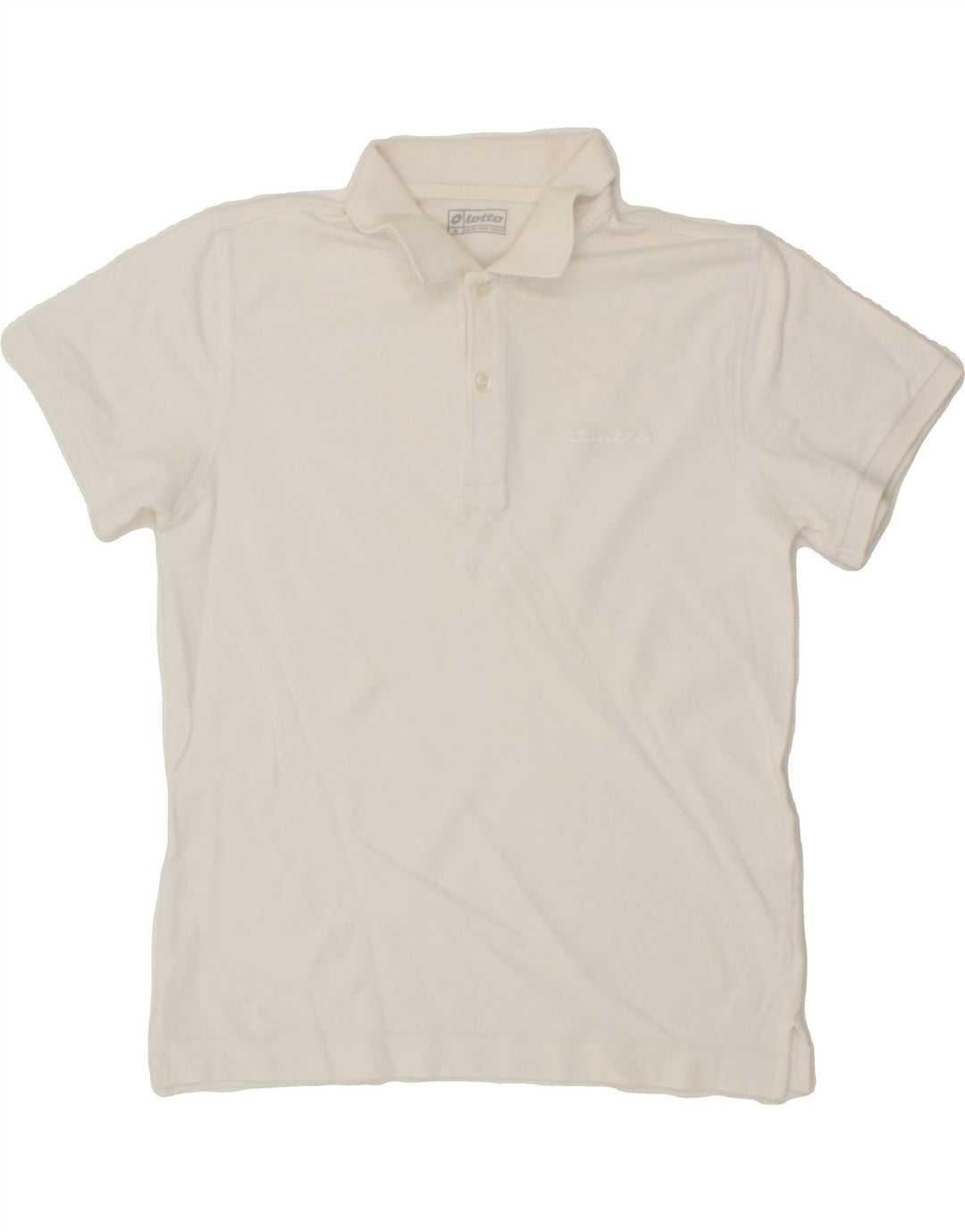 LOTTO Mens Polo Shirt Medium White Cotton Vintage Lotto and Second-Hand Lotto from Messina Hembry 