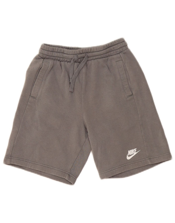 NIKE Sportshorts für Jungen, 10–11 Jahre, graue Baumwolle