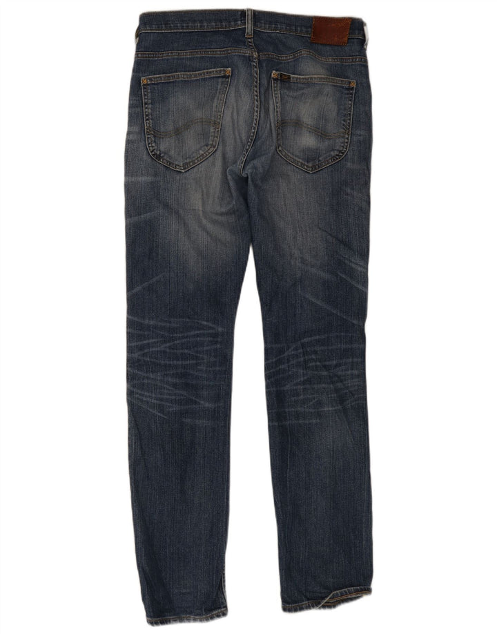 Lee Herren Powell Distressed Slim Jeans W32 L34 Blaue Baumwolle