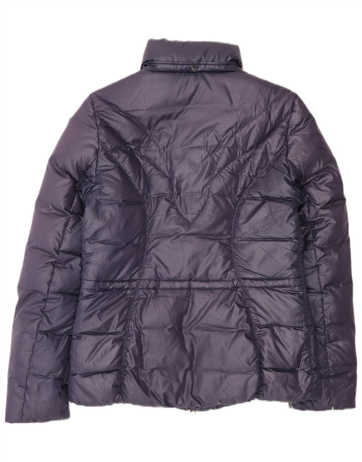 Blauer Damen Wattierte Jacke UK 14 Medium Lila Polyester