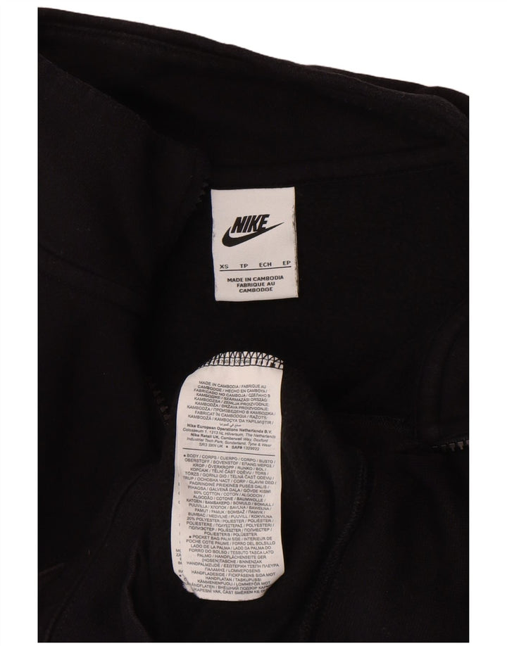 Nike Herren-Trainingsanzugoberteil, XS, schwarze Farbblock-Baumwolle