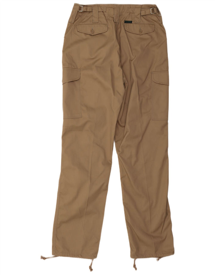 Vintage Herren Straight Cargo Hose W32 L32 Beige Polyester