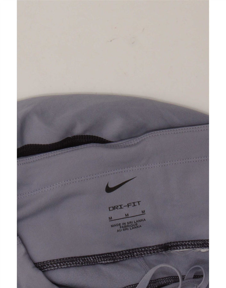 Nike Damen Dri Fit Leggings UK 14 Mittellila Farbblock