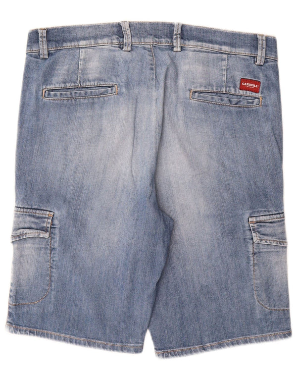 CARRERA Herren Cargo Denim Shorts W34 Große blaue Baumwolle