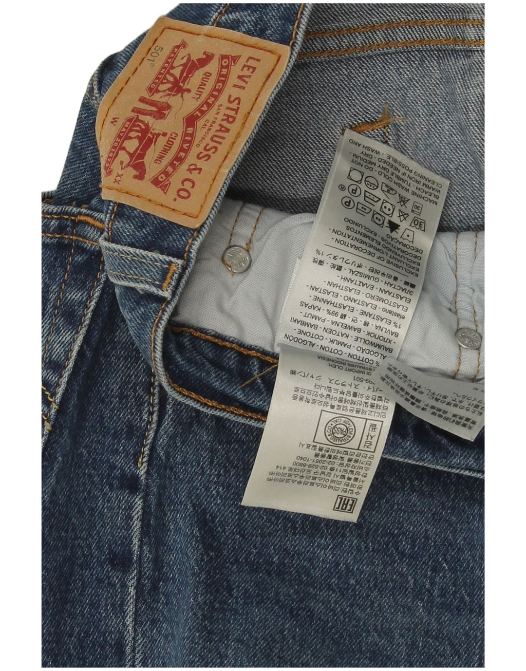 Levi's Herren 501 Straight Jeans W30 L30 Blaue Baumwolle