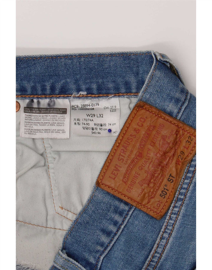 Levi's Damen 501 Straight Jeans W29 L32 Blau