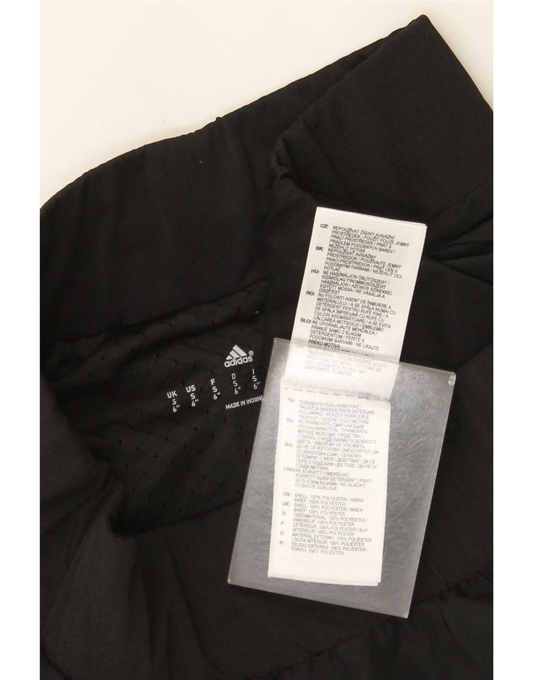 Adidas Damen Sportshorts UK 10 Small Schwarz Polyester