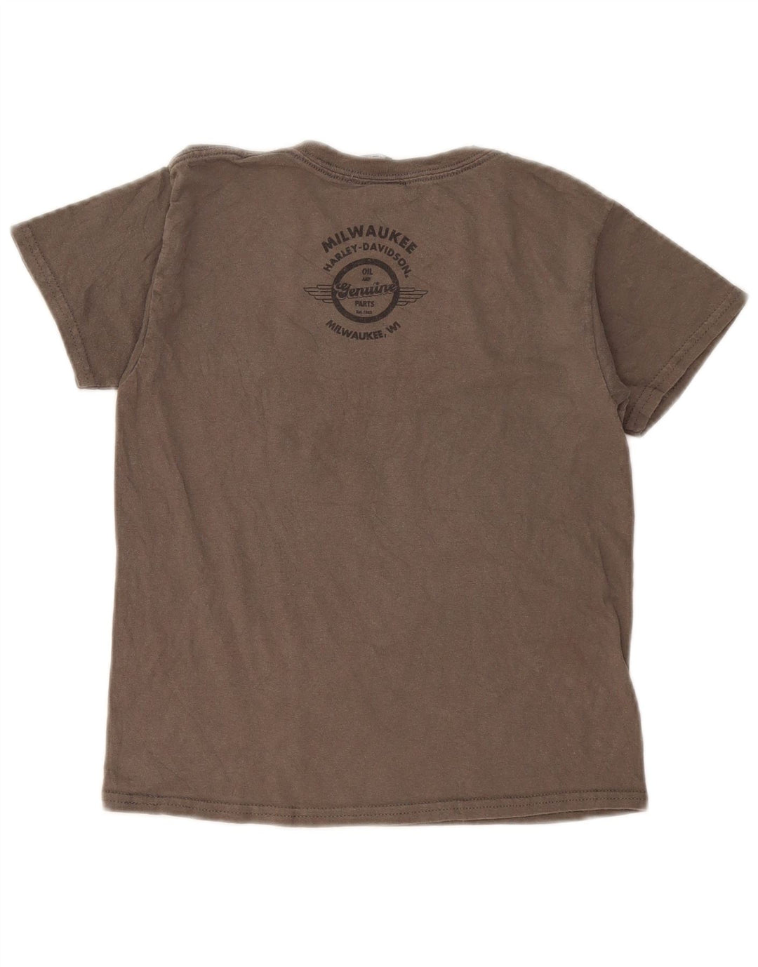 Harley Davidson Grafik-T-Shirt für Damen, UK 10, Größe S, Grau, Baumwolle