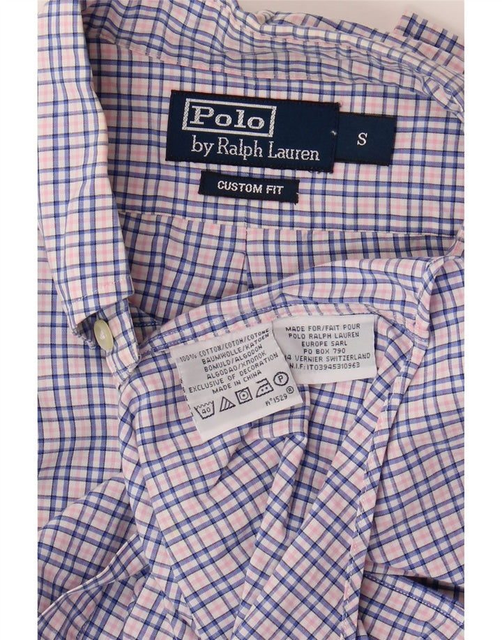 POLO RALPH LAUREN Herren-Hemd mit individueller Passform, klein, blau kariert, Baumwolle