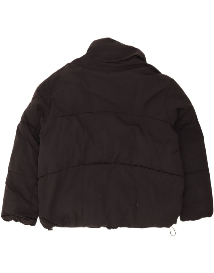 Zara Herren Wattierte Jacke UK 38 Medium Schwarz Polyamid